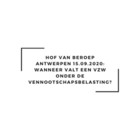 Wanneer valt een vzw onder de vennootschapsbelasting.